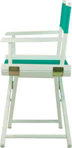 Casual Home 18" Director's Chair White Frame with Teal Canvas