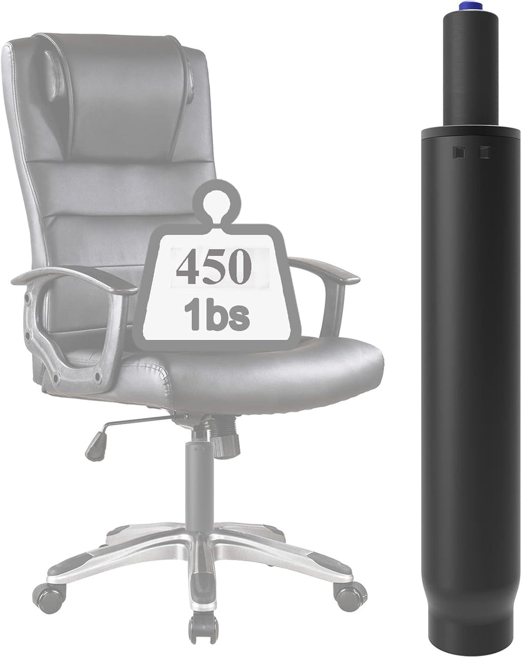 AAGUT 5'' Stroke Office Chair Gas Lift Cylinder Replacement, Pneumatic Shock Heavy Duty (450 lbs) Office Chair Parts & Universal Size, Class 4 Hydraulic Piston, Black
