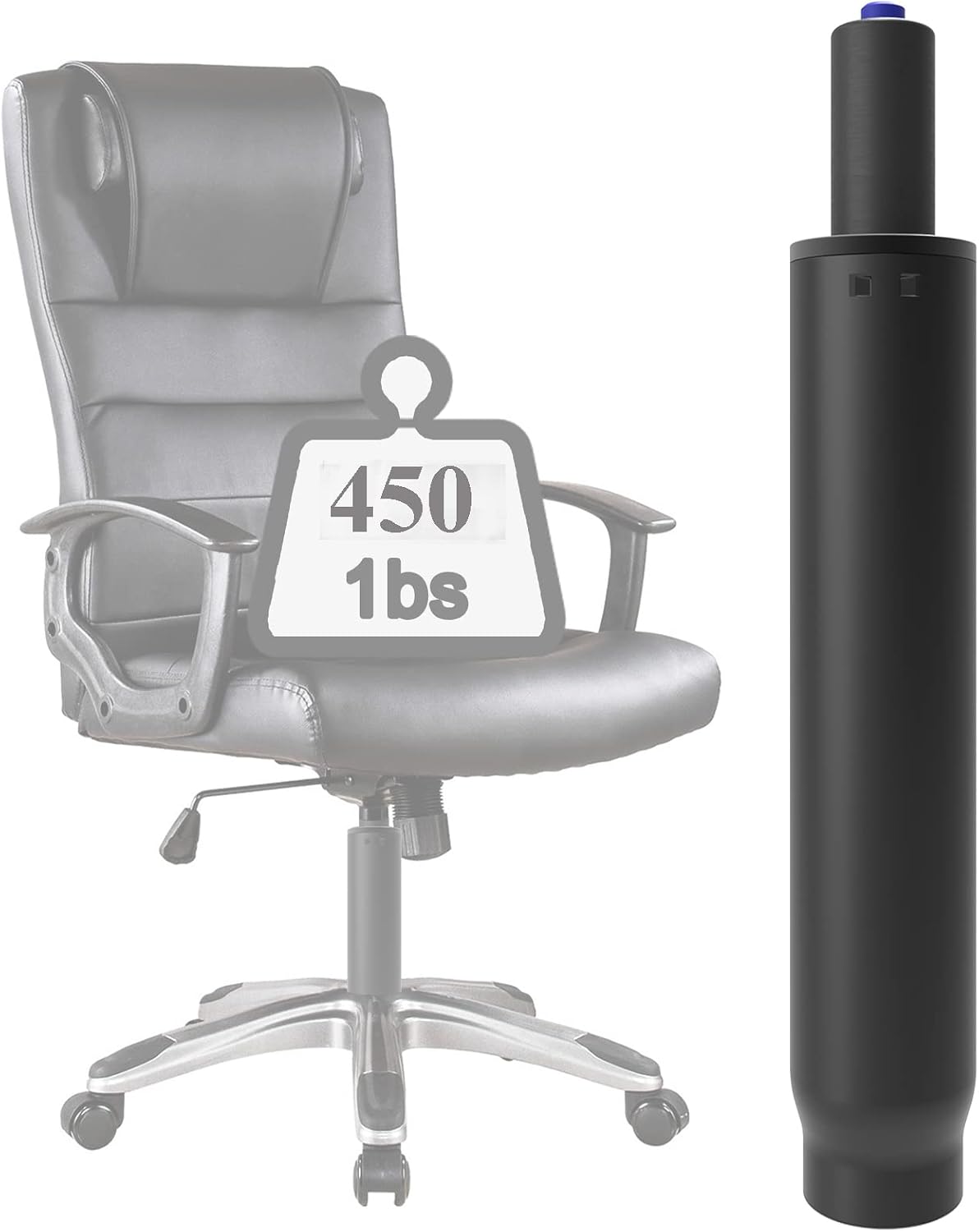 AAGUT 5'' Stroke Office Chair Gas Lift Cylinder Replacement, Pneumatic Shock Heavy Duty (450 lbs) Office Chair Parts & Universal Size, Class 4 Hydraulic Piston, Black
