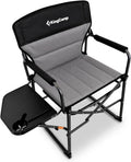 KingCamp Oversized Camping Directors Chair for Big and Tall, Heavy Duty 440lbs Folding Chairs with Side Table, Portable Padded Camp Chairs with Wide Seat & Anti-Sag Fabric for Outdoor Lawn Fishing RV