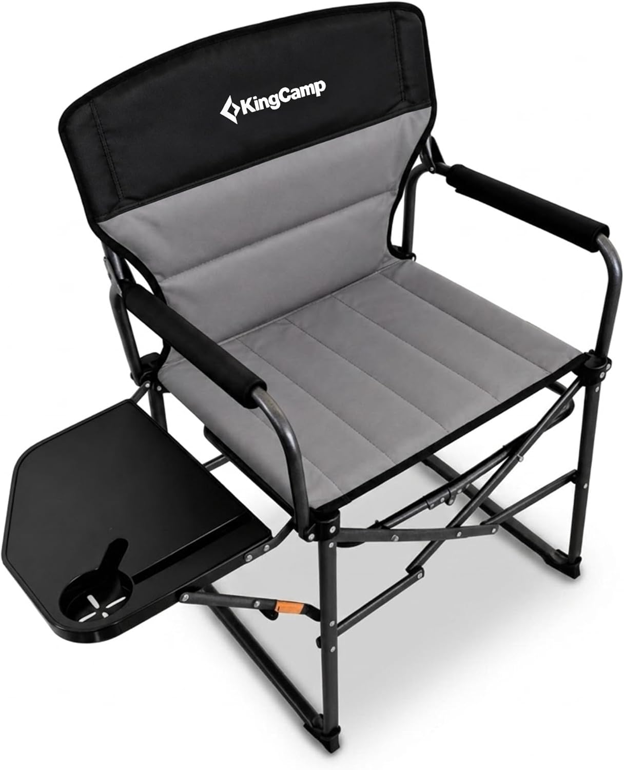 KingCamp Oversized Camping Directors Chair for Big and Tall, Heavy Duty 440lbs Folding Chairs with Side Table, Portable Padded Camp Chairs with Wide Seat & Anti-Sag Fabric for Outdoor Lawn Fishing RV