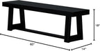 Plank+Beam 60 Inch Farmhouse Dining Bench, Solid Wood Entryway Bench, Wooden Outdoor Bench, Kitchen Dining Seat, Dining Room, Home Office, Living Room Furniture, Easy Assembly, Black Wirebrush