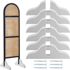 6 Pack Room Divider Stand for Foldable Screen Brackets, Room Divider Stand with Screws, Folding Privacy Screen Holder for Hotel Home Office(White)