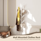 Vlush 2Pack Wall Mounted Coat Rack - 9 Hooks, Modern Metal Design, for Hats, Coats and Bags - Suitable for Entryways and Bedrooms - White (37.9" Height)