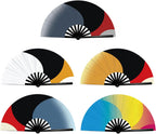 1Pc Large Folding Hand Fan Retro Cloth Fabric Chinese for Men/Women Festival, Dance, Gift Chinese