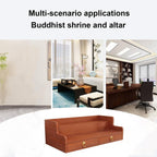 Wall Hanging God Shelf, Buddhist Altar De Madera Shrine with Retractable Pull Plate, Prayer Meditation Table for Living Room, Bedroom, Office(White,19.6 * 15.7 * 10.2in)