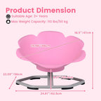 Olakids Sensory Spinning Chair, Flower Shape 360° Swivel Seat for Autistic Kids Autism ADHD Children with Non-Slip Design, Sit and Spin Toy for Body Balance Coordination Training (Pink)