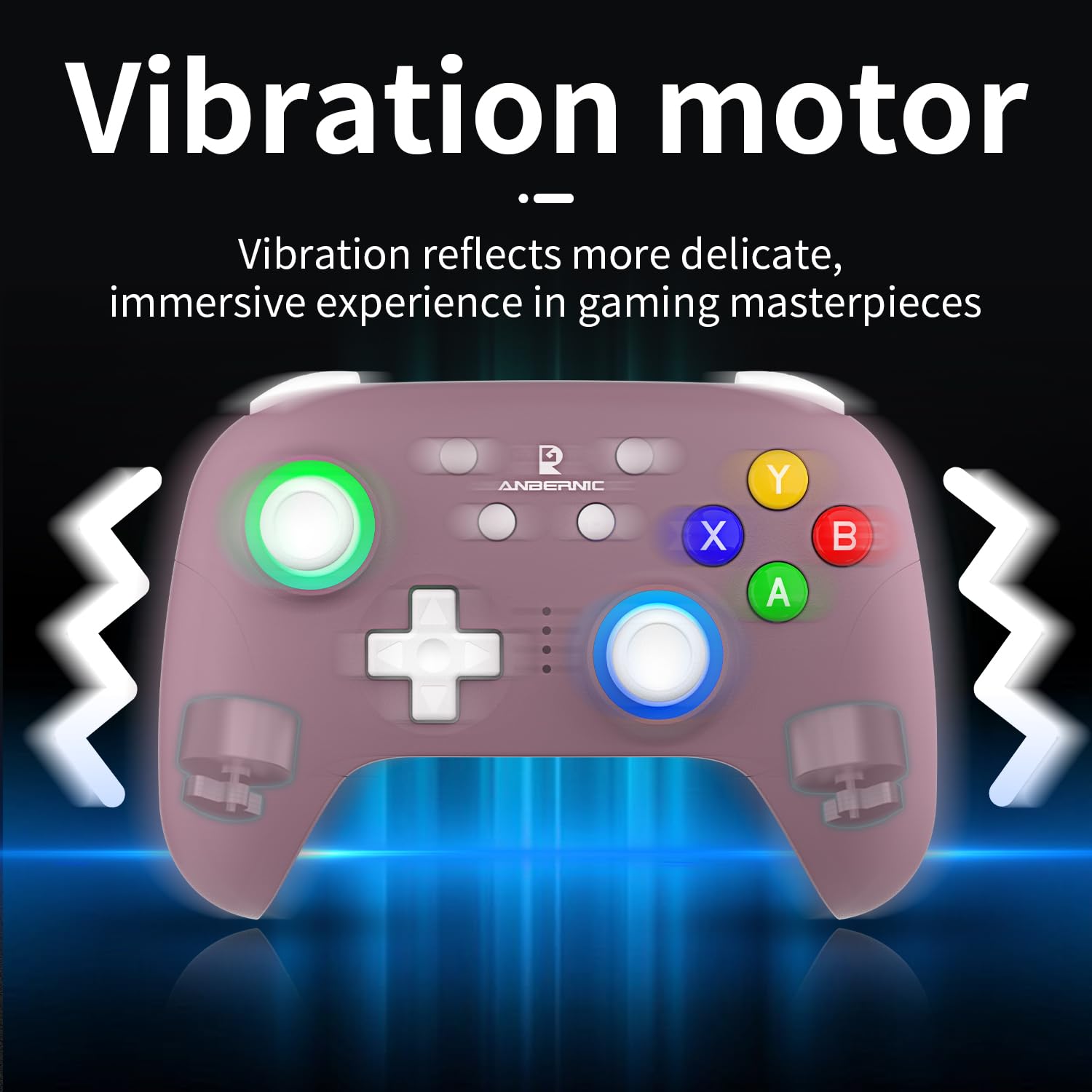 RG P01 Wireless Gaming Controller Compatible with Switch Game Controllers RG P01 2.5G Controller Gamepad for Bluetooth/PC/Steam/iOS/Android/Switch Hall Effect RGB Lights [android,ios,nintendo_switch,windows]