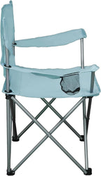 Four-Fold Camping Chair with Cup Holder, Vintage Blue