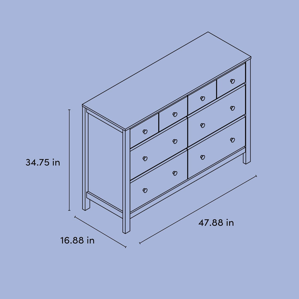 Storkcraft Horizon 6 Drawer Dresser, Driftwood | GREENGUARD Gold Certified, Wood Dresser for Nursery & Kids Bedroom, Nursery Storage with Interlocking Drawer System