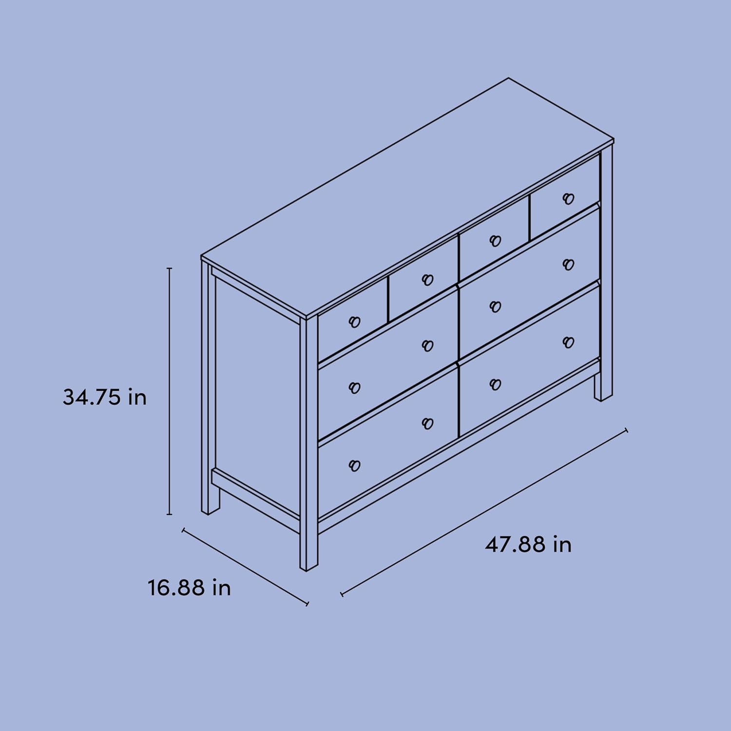 Storkcraft Horizon 6 Drawer Dresser, Driftwood | GREENGUARD Gold Certified, Wood Dresser for Nursery & Kids Bedroom, Nursery Storage with Interlocking Drawer System