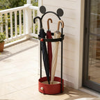 Umbrella Holder for Entryway, Cute Freestanding Metal Umbrella Stand with Removable Drip Tray & Hooks, Modern Decorative Umbrella Storage Rack Organizer for Home, Indoor, Living Room, Office, Hotel