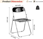JPBSTO 2 Pack Black Plastic Folding Chairs - Executive Pair Stackable for Office Lounge, Conference, VIP Area (300lb Capacity)