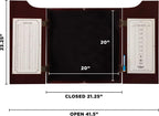 Viper Hudson Solid Wood Cabinet for Sisal/Bristle Steel Tip Dartboard with Dry Erase Scoreboard and Out-Chart, Mahogany Finish