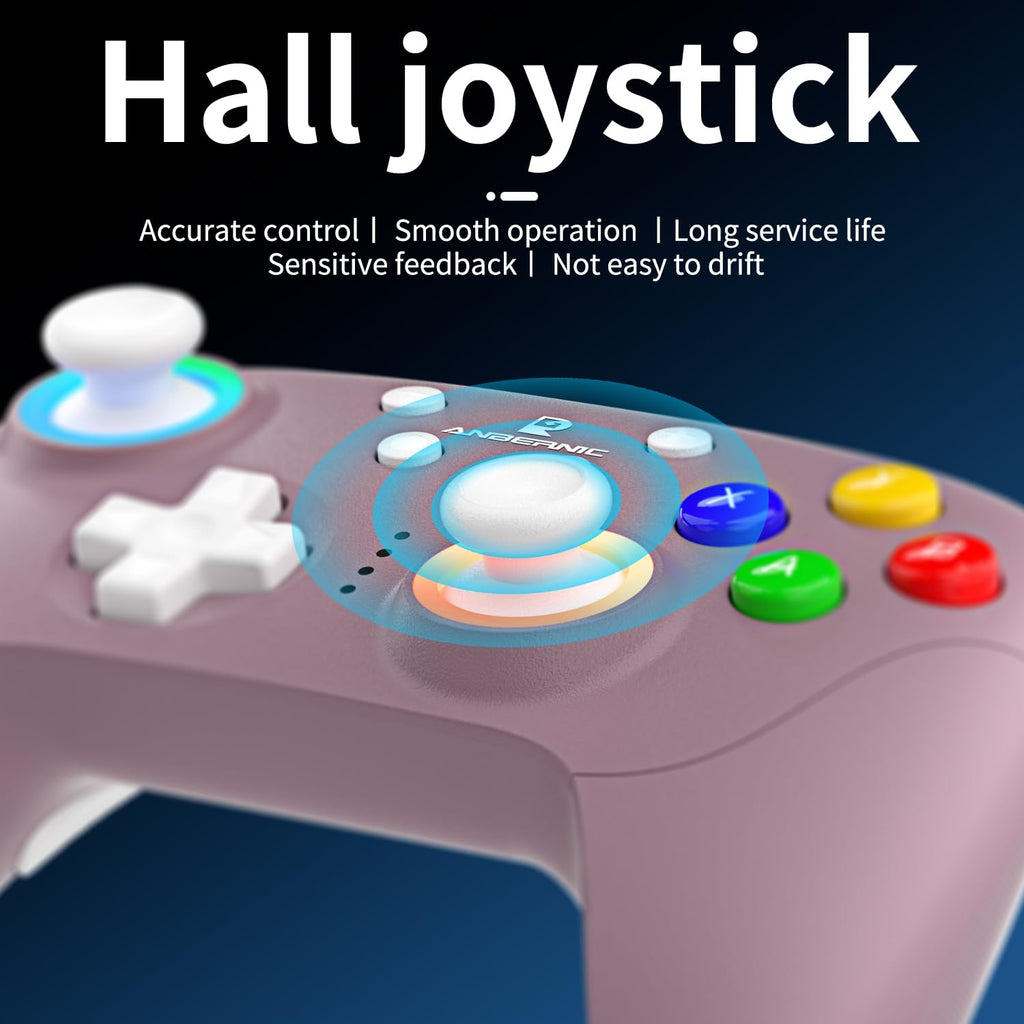 RG P01 Wireless Gaming Controller Compatible with Switch Game Controllers RG P01 2.5G Controller Gamepad for Bluetooth/PC/Steam/iOS/Android/Switch Hall Effect RGB Lights [android,ios,nintendo_switch,windows]