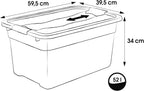 OKT Solido Box Plastic Graphite, Plastic, Graphite, 52 L