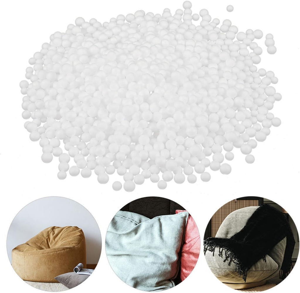 Uonlytech Bean Bag Filler Foam Beads 3-5Mm Epp Particles for Sofa and Pillow Filling, Lightweight Decorative Balls for Dog Beds and Bean Bag Chairs, Half-Pound Pack for Home Use