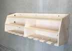 Cordless Drill Tool Holder Organization Storage Rack Wood Shelf Case Organizer 10-Slot Birch Plywood