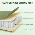 Gaming Chair Racing for Adult, Office Chair with Footrest Massage Lumbar Cushion, Velvet Fabric Reclining Video Game Chairs, Ergonomic Computer Chairs Height Adjustable, for Home Streaming, Green