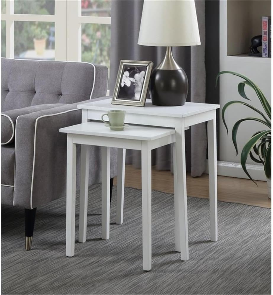 Convenience Concepts American Heritage Nesting End Tables, White