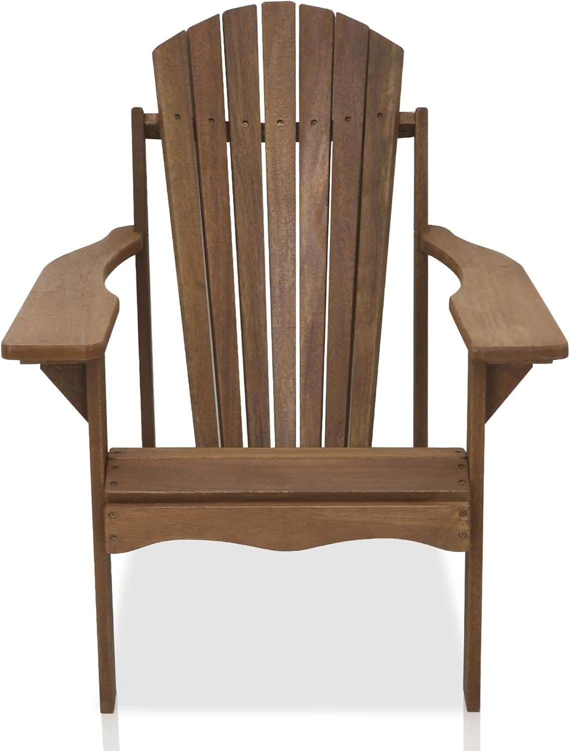 Furinno TIOMAN Patio Chair, Adirondack Outdoor Lawn Chair, Armchair in Teak Oil, for Patio, Garden, Porch, Light Wood