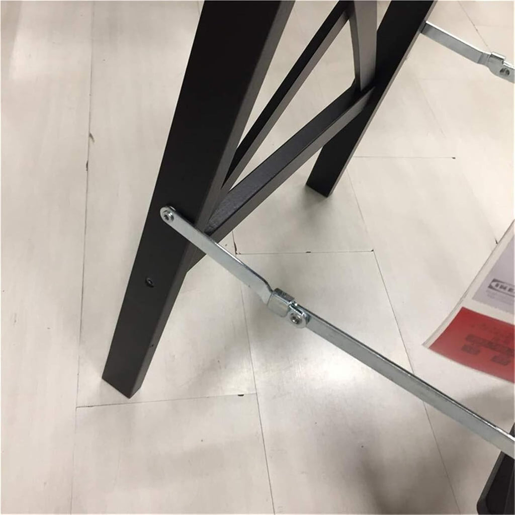 Step Stool 3-Step Black Wood Folding Stepladder & Step Stool - Lightweight Anti-Slip Pedal Design for Home Kitchen - 300 lb Capacity
