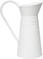 Hosley Metal Pitcher Vase, Farmhouse Rustic Watering Can Flower Jug, Vintage Shabby Chic Milk Jug Vase,10''H for Floral Arrangements