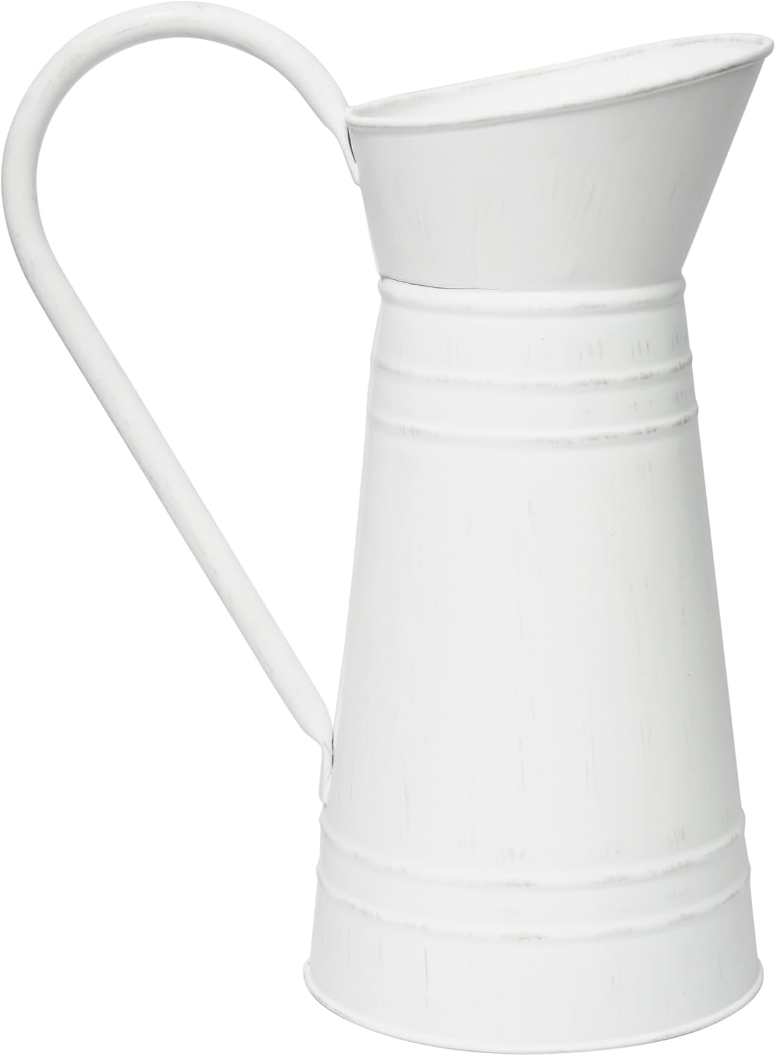 Hosley Metal Pitcher Vase, Farmhouse Rustic Watering Can Flower Jug, Vintage Shabby Chic Milk Jug Vase,10''H for Floral Arrangements