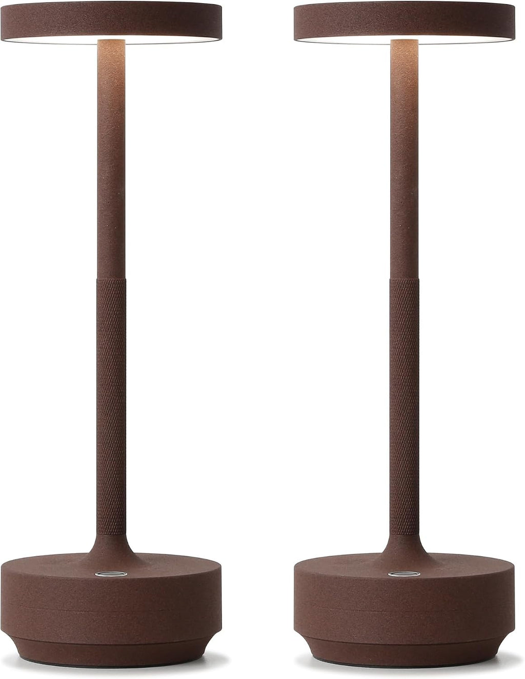 SAKRINGT 2 Pack Rechargeable Cordless Table Lamp - Battery Operated LED Portable Table Light with 3 Color Stepless Dimming, Memory Function - IP54 Waterproof for Outdoor, Restaurant, Patio, Camping