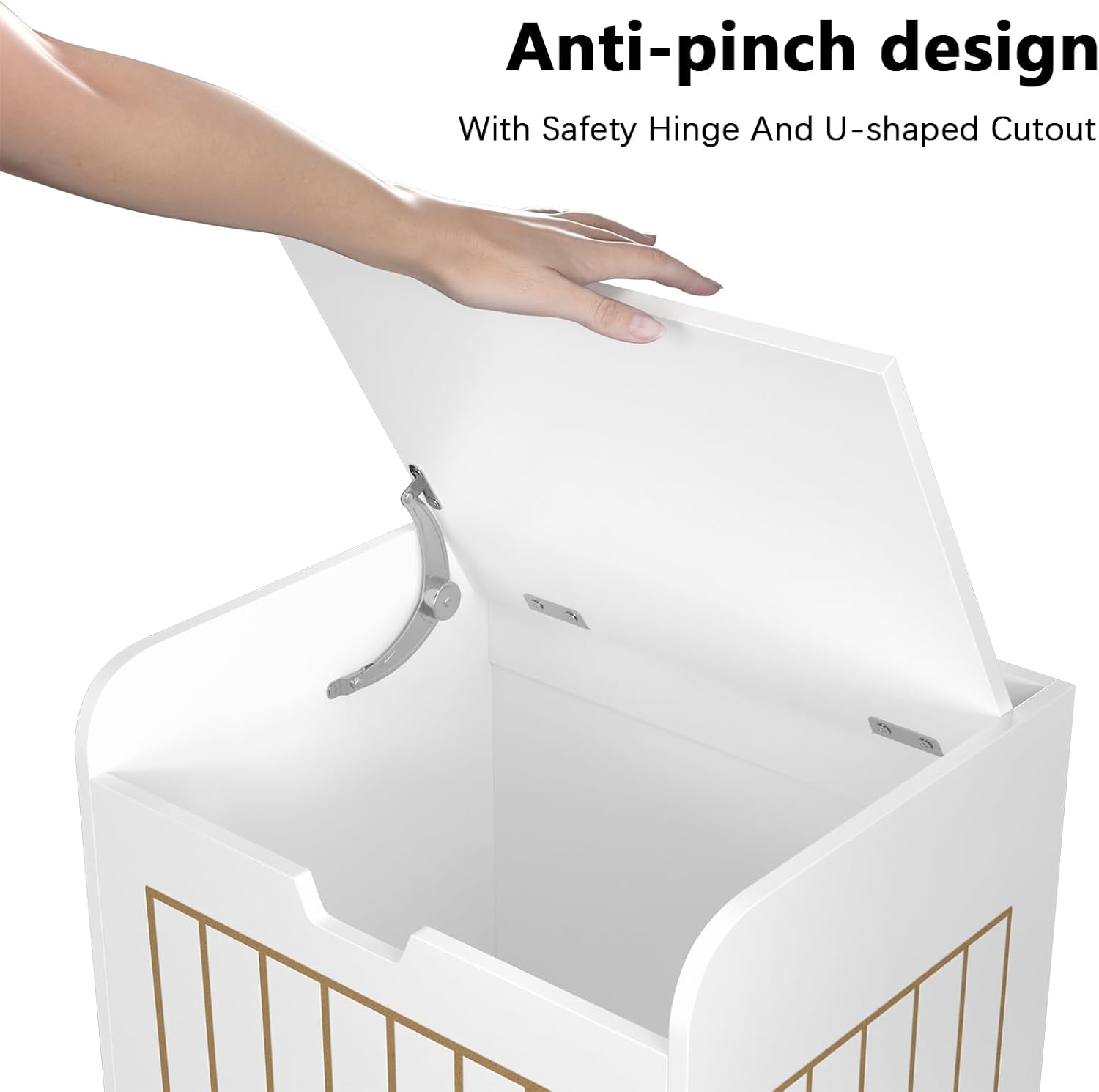 Aenuert White Wooden Storage Chest Box, Small Cube Storage Organizer with Door, Modern Entryway Storage Bin for Home Books, Clothes, Plants, Square Side Table for Living Room or Bedroom