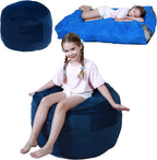 Bean Bag Chair Sensory Crash Pad, Convertible Foam Lazy Sofa Bed for Kids | Supportive memory blocks | Machine washable velour cover | Non-slip base breathable mesh panels | Sturdy carry handle pocket