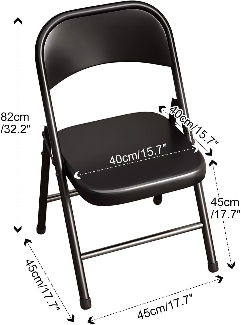 Folding Chairs, Indoor Outdoor Plastic Commercial Stackable Foldable Guest for Events Office Wedding(Rose Red)
