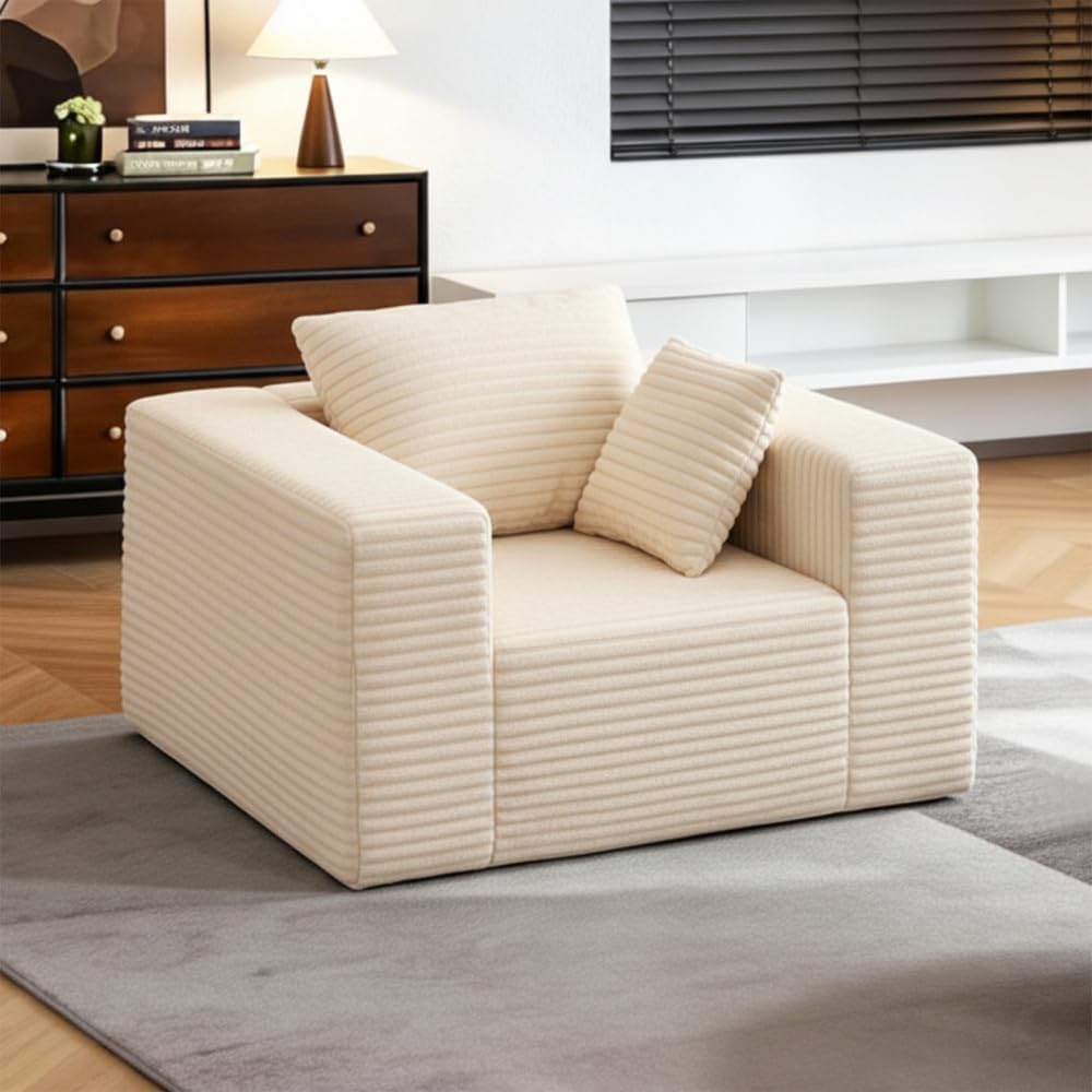 Boneless Sofa Chair Memory Foam Reading Couch with Pillow Floor Lounger No Assembly