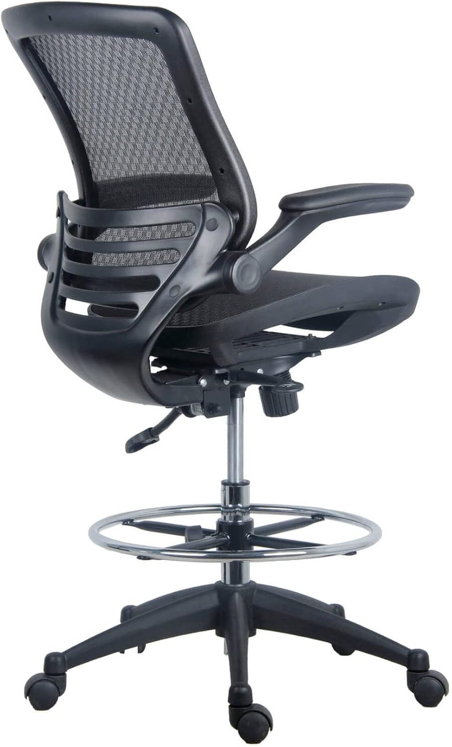 Harwick Evolve All Mesh Heavy Duty Drafting Chair, Dark Knight Edition