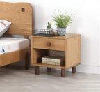 NordicSolidWoodChildren'sBedsideTable,CartoonNightstandForBedroom,BoyAndGirlBedsideCabinet2Drawer,SimpleBedroomStorageCabinet45X38X45CM(Color:B) Needed