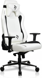 Arozzi Vernazza Gaming Chair XL - Soft PU Gaming Chairs for Adults Adjustable Height, Large Spacious Seat & Backrest with Support Pillows - Swedish Design Home Office Computer Chairs, White