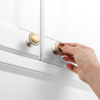 KOOFIZO 30 Pack Gold and Nickel Kitchen Cabinet Knobs Brushed Gold and Silver Drawer Knobs 1960 Round Single Hole Cabinet Pulls for Cabinets Drawers Dresser Cupboard Bedroom Bathroom