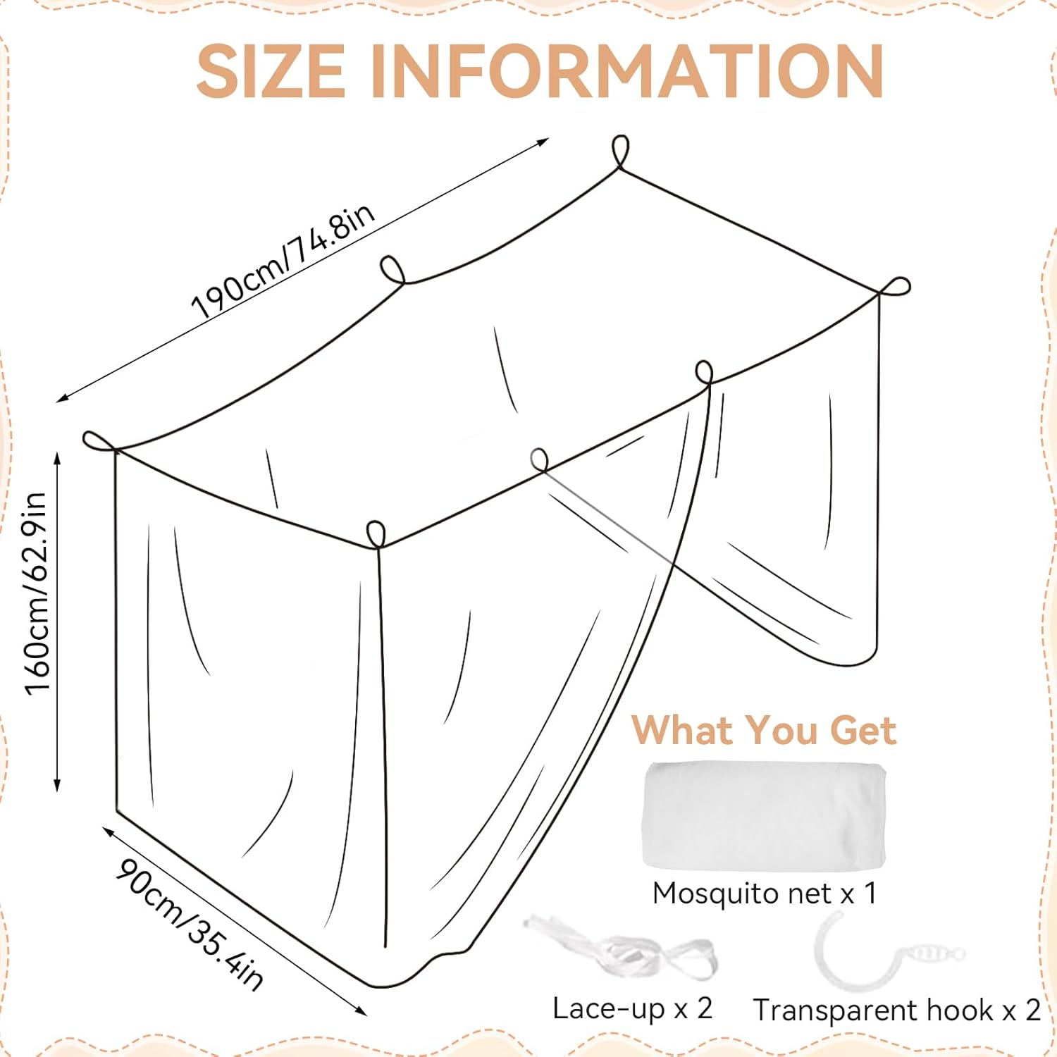 Mosquito Net for Bed Mosquiteros Cameros para Cuba One Side Opening White Bed Canopy Netting for Bedroom Camping Outdoor Travel (L75 X W35 X H63 Inch)