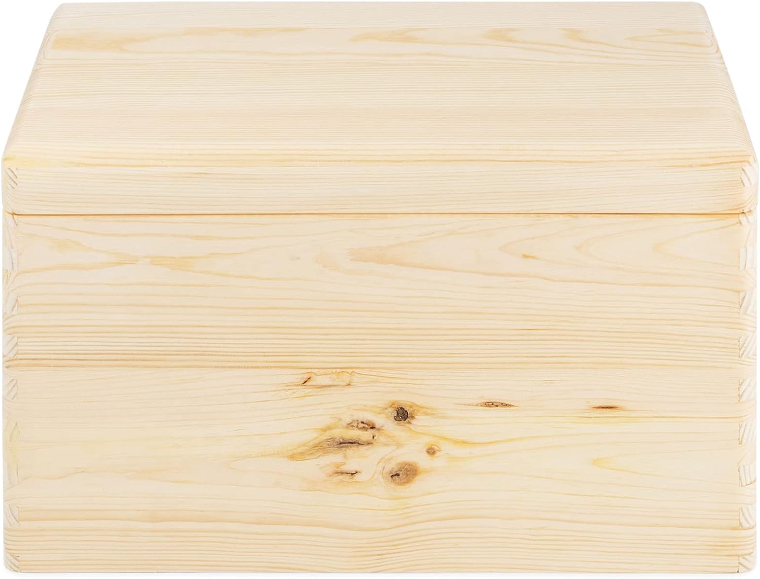 Compactor ran6481 Box with Lid, Raw Wood, 40 x 30 x 23 cm