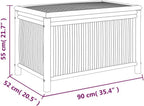 Bamboo Patio Storage Box 35.4x20.5x21.7 Inch Outdoor Storage Bench for Cushions, Toys, and Gardening Tools, Ventilated Slatted Design for Indoor and Outdoor Use