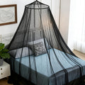 WADORN Mosquito Net Bed Canopy, Large Black Hanging Bed Net from Ceiling Dome Mosquito Net with Install Accessories for Single Twin Full Queen Size Bed Indoor Outdoor Use and Travel