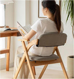Mid Century Leather Dining Chair with Armrests and Padded Seat Wooden Frame for Living Room Kitchen Office(Blanc)