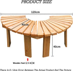 Tree Bench Wrap Around,Wooden Curved Bench Weatherproof Outdoor Benches,for Garden Patio Deck Lawn Yard(Color1)