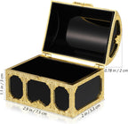 Cabilock 12 Pcs Treasure Chest for Kids Small Wedding Favor Boxes Favors Mini Pirate Chest Party Containers Themed Small Decor Vintage Candy present Boxes Bulk Pirate Candy Golden