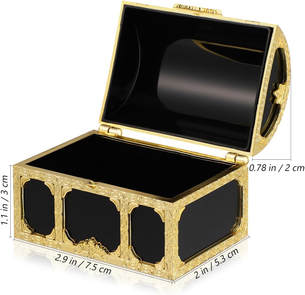 Cabilock 12 Pcs Treasure Chest for Kids Small Wedding Favor Boxes Favors Mini Pirate Chest Party Containers Themed Small Decor Vintage Candy present Boxes Bulk Pirate Candy Golden