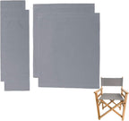 Upone 2 Set (4pcs) 20.86" L x 16.14" W Directors Chair Canvas Replacement Covers Kit for Directors Chairs,Movie Chair Replacement Canvas Oxford Cloth Cover for Home Director Chair Large Size (Grey)