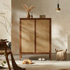 Entryway Cabinet Rattan Storage Cabinet Modern Wooden Dining Sideboard Home Use Entrance Cabinet Storage Cabinet Sideboard Storage Cabinet