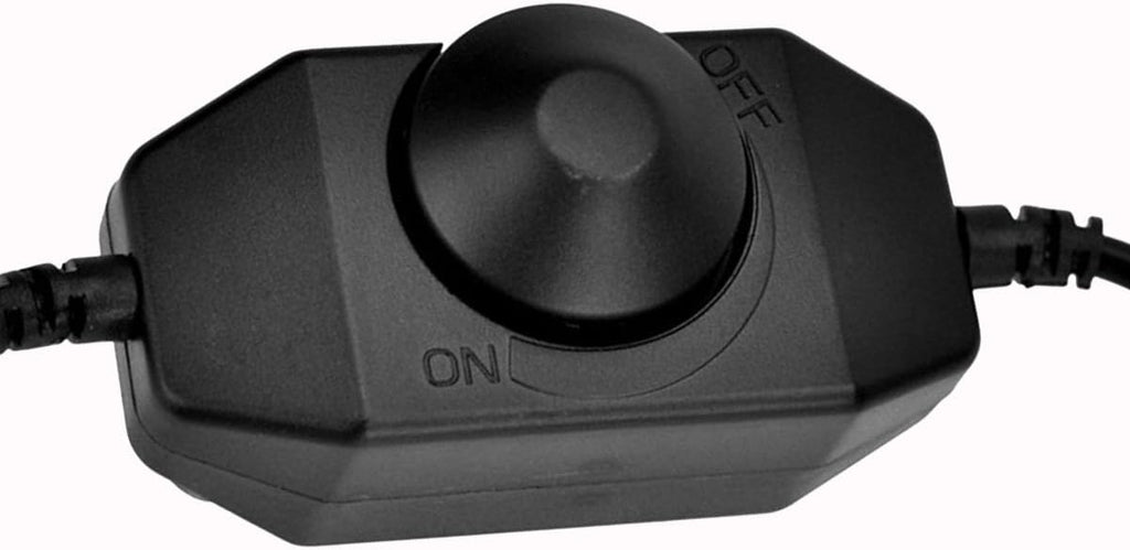 Litever PWM DC12/24V 3A Rotary Stepless LED Dimmer Switch with DC5521 Male and Female Jack