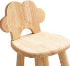 Stepping Foot Stool Nonslip Ottoman Wooden Stool Backrest Lightweight Bedside Craftsmanship Shoe Change Stool Suitable for Kids Room Home