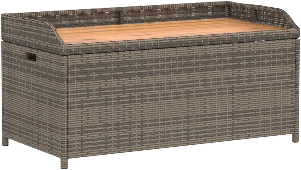 Modern Design Outdoor Storage Bench Seats, Patio Stylish Storage Bench for Backyard, Poolside, Balcony, Garden, 39.4" x 19.7" x 20.5",-311